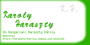 karoly haraszty business card