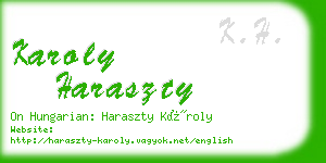 karoly haraszty business card